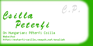 csilla peterfi business card